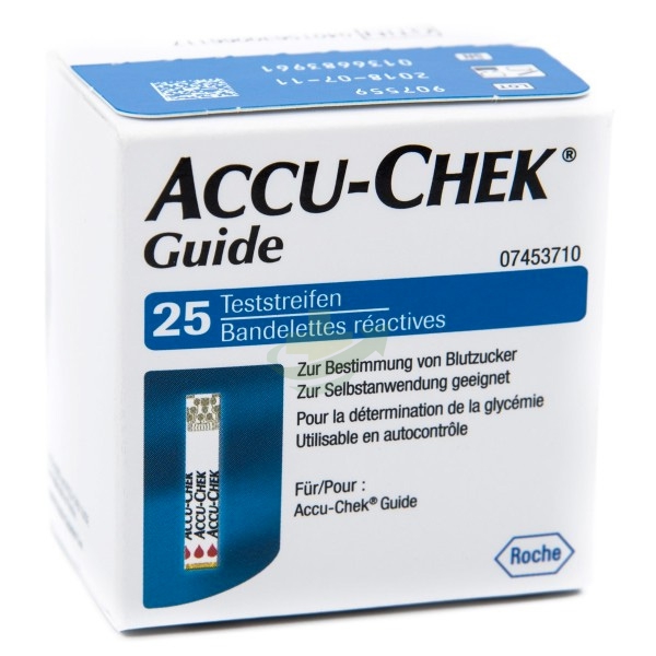 Accu-Chek Linea Controllo Glicemia Guide 25 Strisce Rilevatrici Plasma