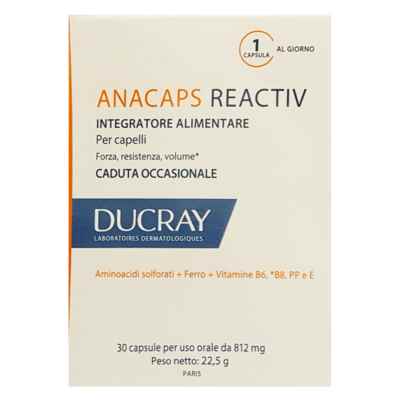 Ducray Linea Fortificante Anacaps Reactiv Integratore Anticaduta 30 Capsule